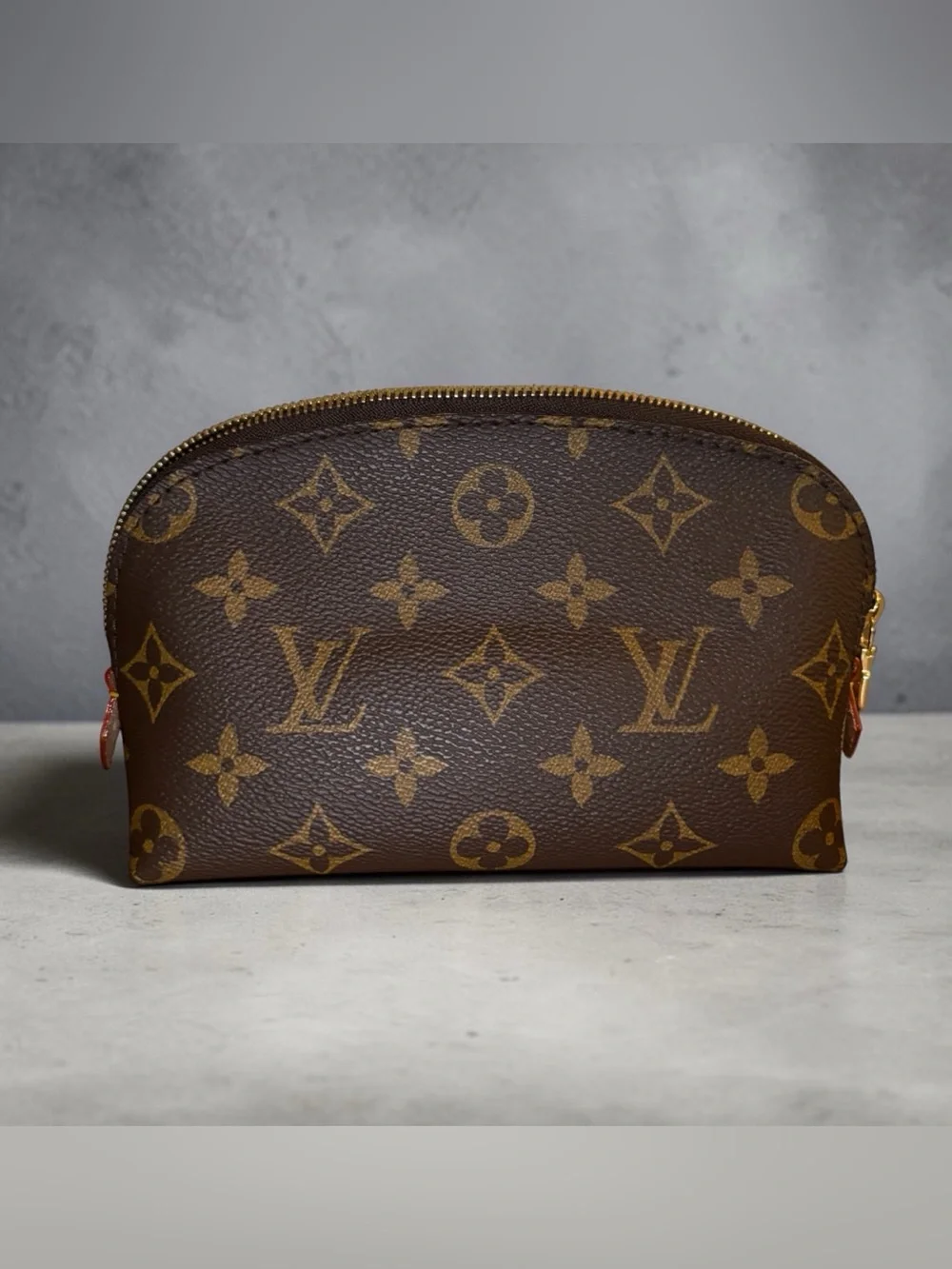 Louis Vuitton Monogram Pouch in Brown and Tan Canvas